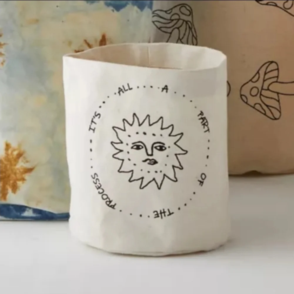 Urban Outfitters Sasha Canvas Boho Print Storage Bin NEW!